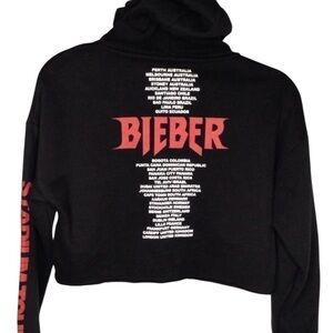 𝅺h&m Justin Bieber Purpose Tour Crop Top Sweatshirt